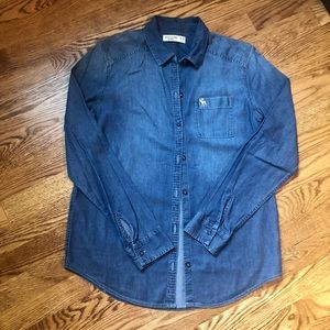 Abercrombie kids girl’s chambray button down shirt